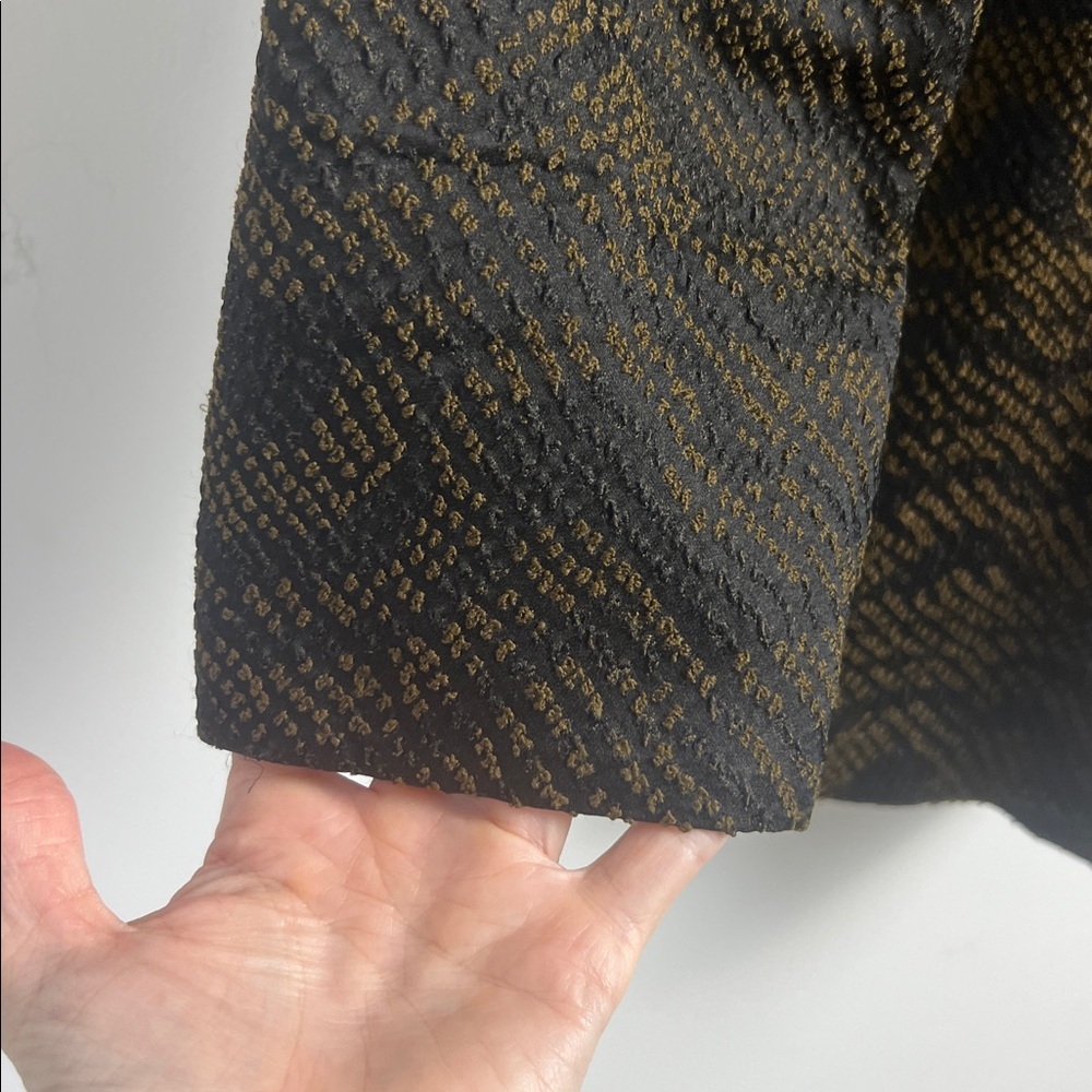 Eileen Fisher Medium Silk Blend Jacquard Wave Textured Open Front Jacket - Picture 8 of 13